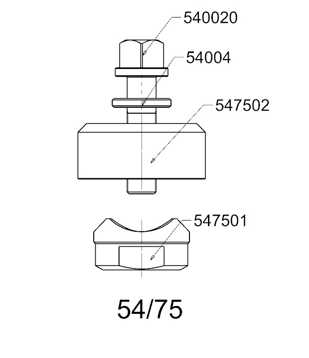 PERFORADOR REDONDO PARA CHAPA  FORZA  SERIE 54